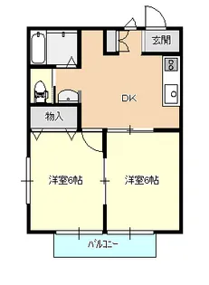 カーサ上町【1階】の間取り