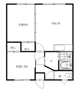 和マンション【1階】の間取り