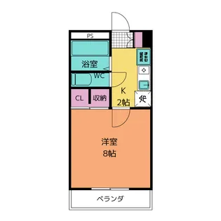 1Kの間取り画像
