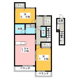 ユデンコート【2階】の間取り