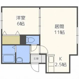 ジュピター白石中央I【1階】の間取り