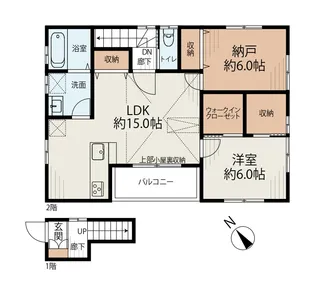 新開1丁目【2階】の間取り
