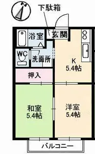 ヴィラヴェルディ34【2階】の間取り