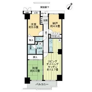 サーパス三条【9階】の間取り