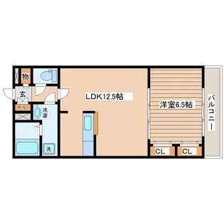 1LDKの間取り画像