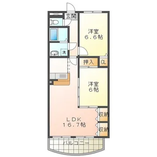 マッシモグローリア【3階】の間取り