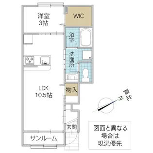 1LDKの間取り画像