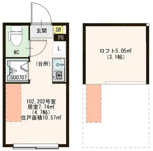 ハーモニーテラス南小岩IX【2階】の間取り
