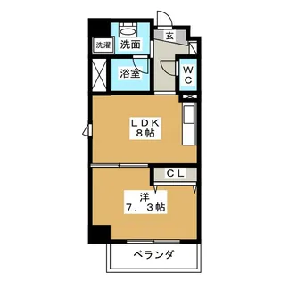 ディアコート白川【7階】の間取り