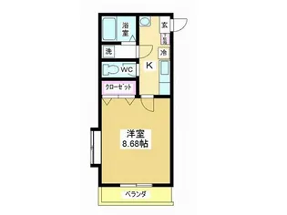 かぁりす.岩崎【1階】の間取り