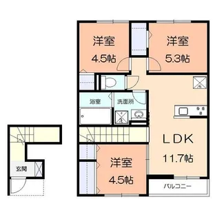 ポルト ボヌール 湘南【2階】の間取り