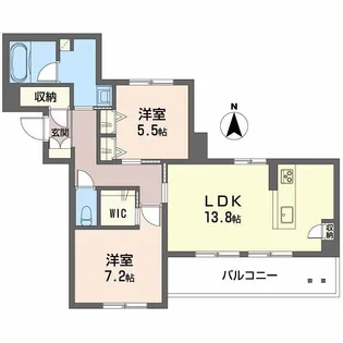 Terrace米ケ袋【4階】の間取り