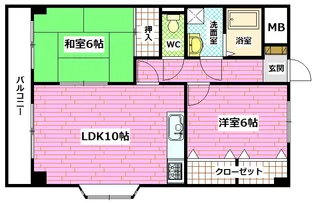 ツインズあまのA【2階】の間取り