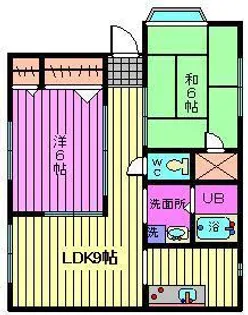 フラワーハイツ【2階】の間取り