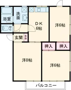 アドヴェル中川C【1階】の間取り