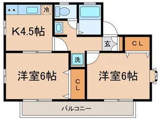ウエストハイツ【2階】の間取り