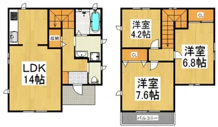東京都東村山市野口町3【一戸建】の間取り