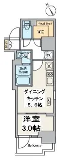 クレストコート門前仲町【4階】の間取り
