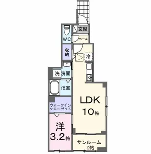 MALIBU(マリブ)【1階】の間取り
