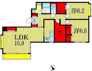 2LDKの間取り画像