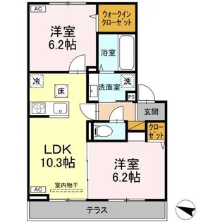 ブランシェ・ネスト (Blanche Nest)【1階】の間取り