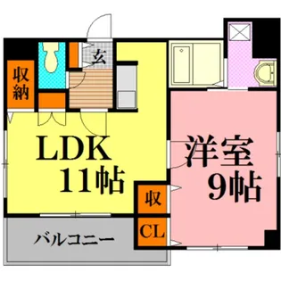 広島県広島市中区十日市町1【マンション】の間取り