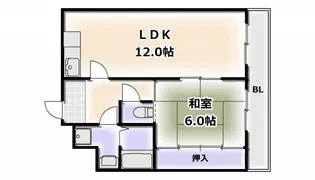 ビジタル恵美須8【8階】の間取り