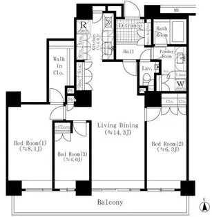 3LDKの間取り画像
