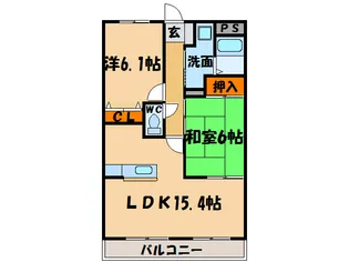フィネス藍住【2階】の間取り