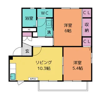 エクレール B棟【1階】の間取り