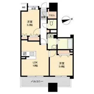 パークフラッツ五橋【3階】の間取り