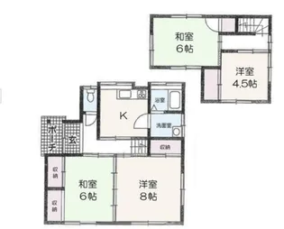 新潟県新潟市北区松浜8【一戸建】の間取り