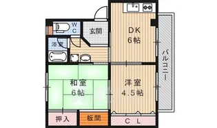 プレステージ六地蔵【1階】の間取り