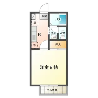 ビーライン八山田【2階】の間取り