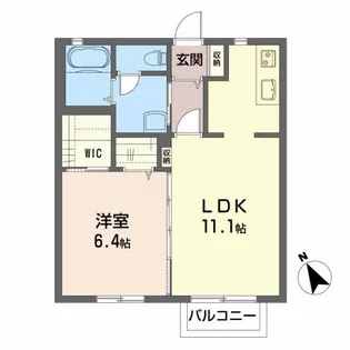 シャーメゾン・シュシュI【2階】の間取り