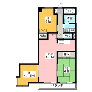 レジデンス弥富【6階】の間取り