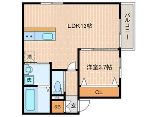 プレリュ-ド西明石【2階】の間取り