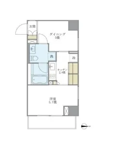 Brillia ist 白金高輪【7階】の間取り