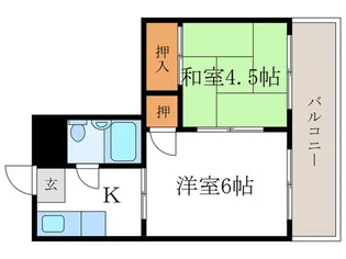 フィオ-レ桂坂【2階】の間取り