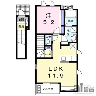埼玉県朝霞市宮戸2【アパート】の間取り