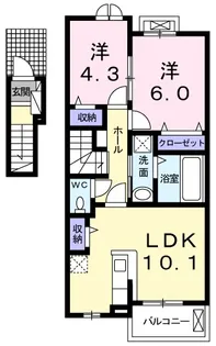Bonheur (ボヌール☆幸せ)【2階】の間取り