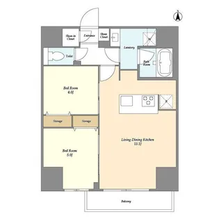 東京都荒川区西日暮里6【マンション】の間取り