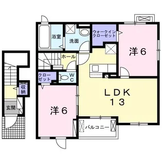 2LDKの間取り画像