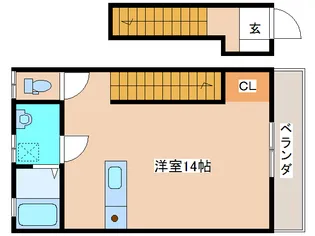宮崎県都城市若葉町【アパート】の間取り
