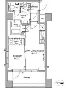 ザ・パークハビオ代々木初台【10階】の間取り