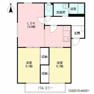 福岡県福岡市城南区友丘6【アパート】の間取り