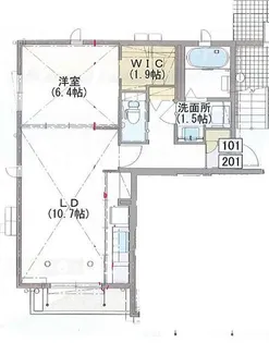 グレースマムA【2階】の間取り