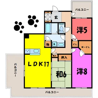 ザ・グランクーブス(高崎市宮元町)【12階】の間取り
