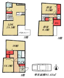 千葉県市川市相之川1【一戸建】の間取り