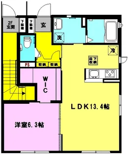 オッソボル・エスト【1階】の間取り